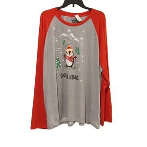 Jammies for Families Snow King Top, NWT, 2XB